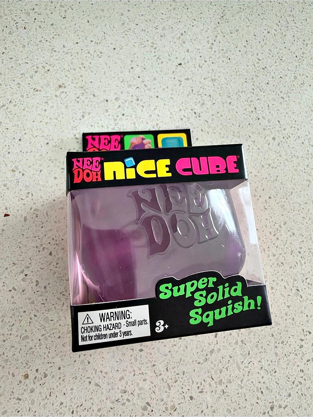 Nee Doh Nice Cube Super Solid Squishy Toy NWT purple color needoh